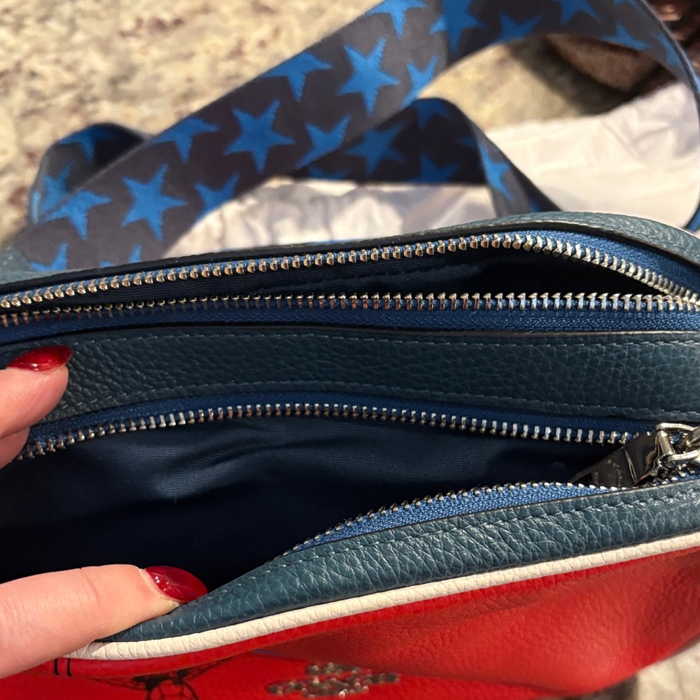 Spider-Man Coach Red and Blue Graphic Crossbody Bag - Picture 3 of 6